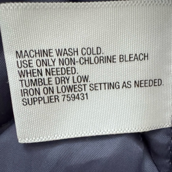 Navy Quilted Jacket Mid Length XL - Picture 7 of 9